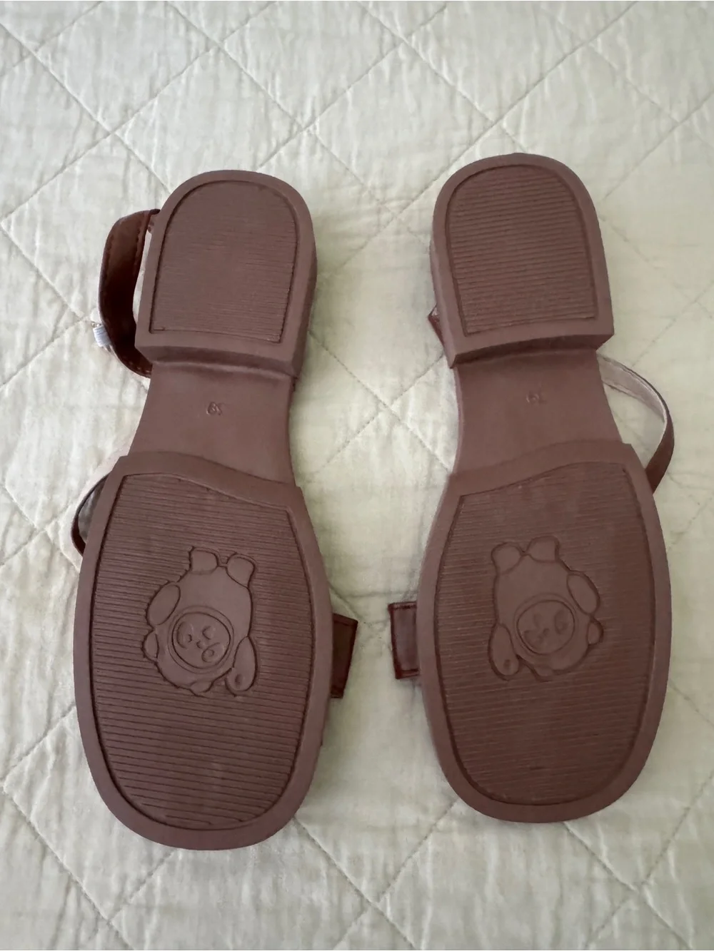 Women's Brown Leather-Strap Sandals